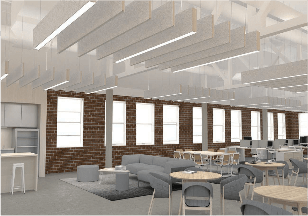 TFT acoustic ceiling light office use