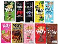 Pocky sticks (cookies and strawberry flavour)