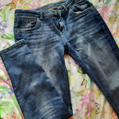 Jeans skinny bicolore 