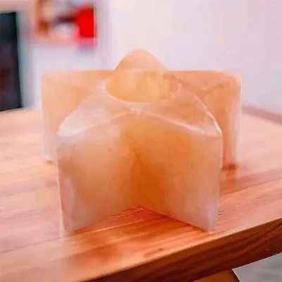 Himalayan Salt Tealight Candle Holder - Star
