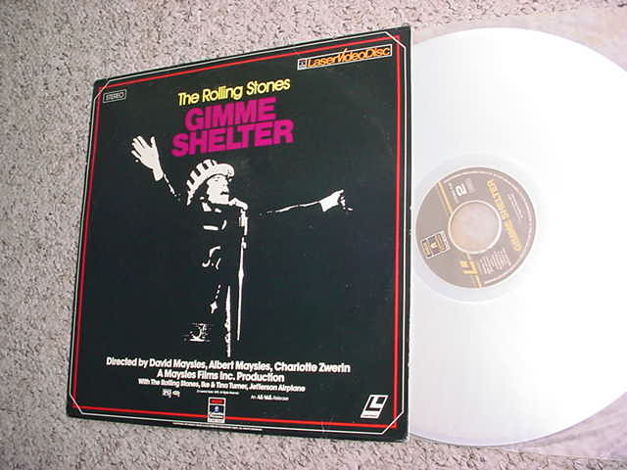 12 INCH Laserdisc movie - The Rolling Stones gimme shel...