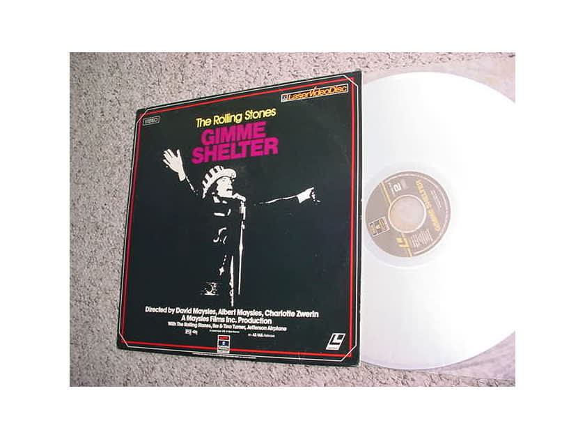 12 INCH Laserdisc movie - The Rolling Stones gimme shelter NOT A DVD!