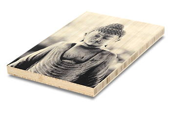 Photo printed directly on bamboo