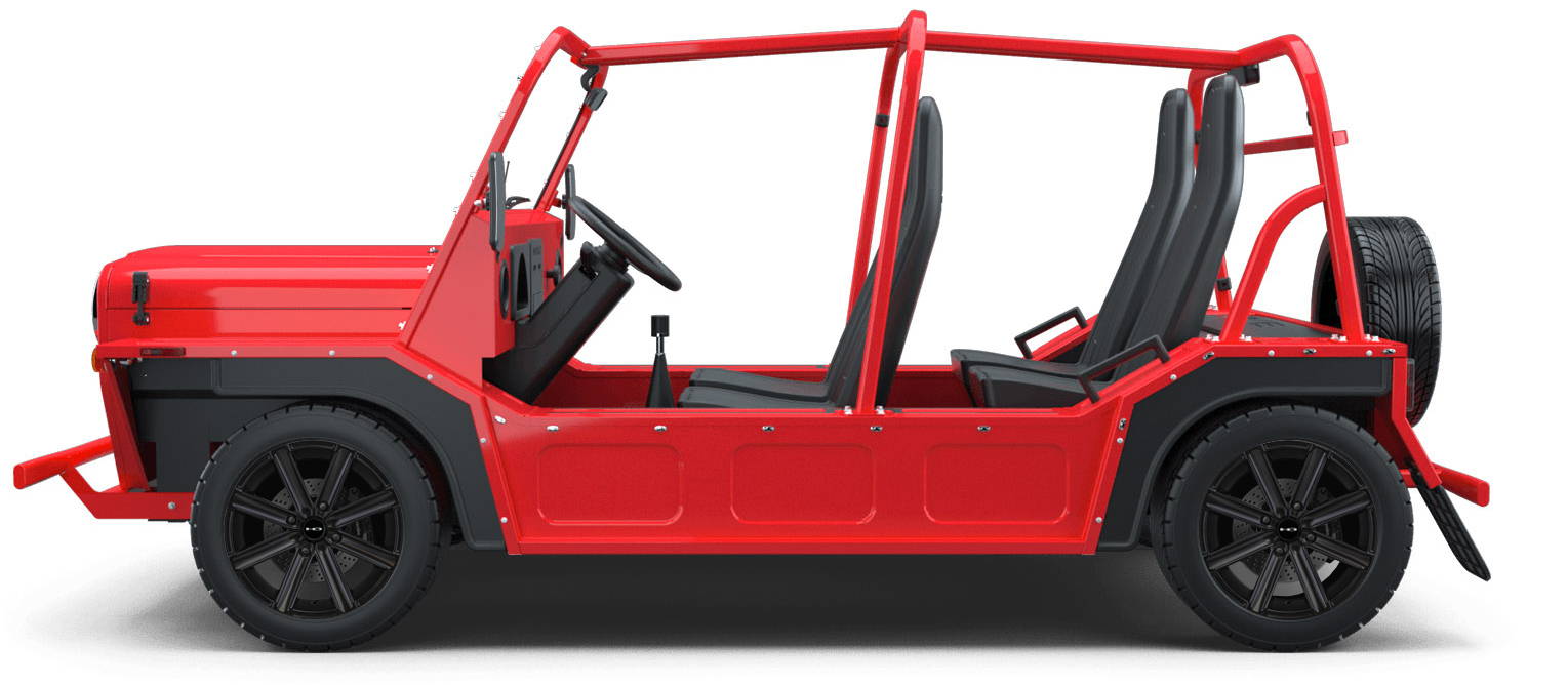 MOKE Electric Vehicles + HD Golf Wheels Freedom Custom Wheel & Tire Packages for Watermelon Red 14 inch with Tire
