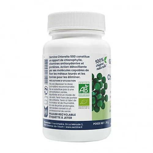 Chlorella 500 Bio - Comprimés Détox & Anti-oxydants