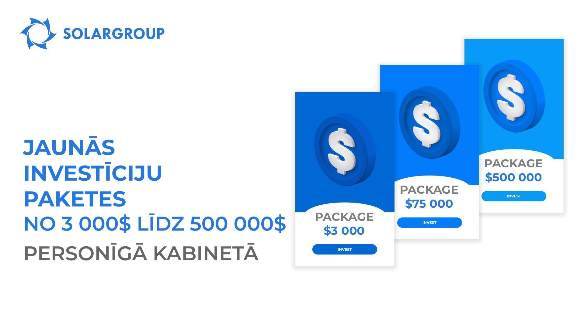 Jaunu nominālvērtību investīciju paketes personīgā kabinetā