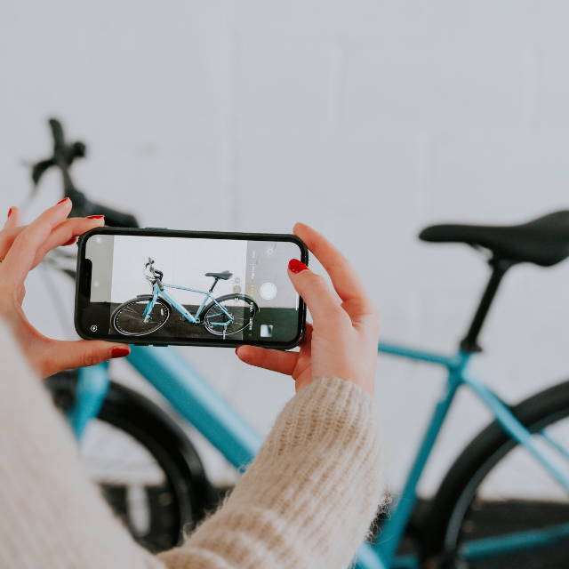 Taking photo of bike