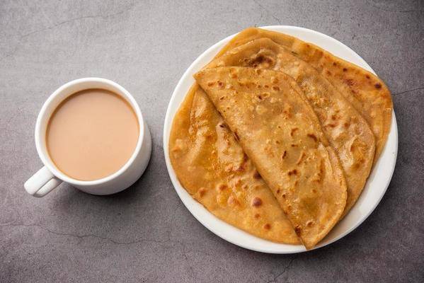 chai and paratha for breakfast