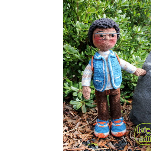Jamal Large Crochet Doll Pattern, Amigurumi, 21"/ 53 cm Tall