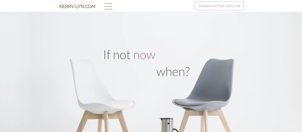 Screenshot of Kerry-Lyn, from the wix websites collection.