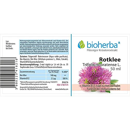 Rotklee, Trifolium pratense L., Tropfen, Tinktur 50 ml