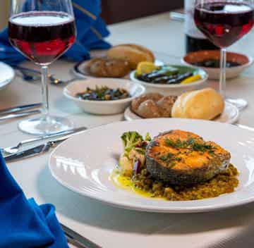 Enjoy a delicious dinner prepared by the chef