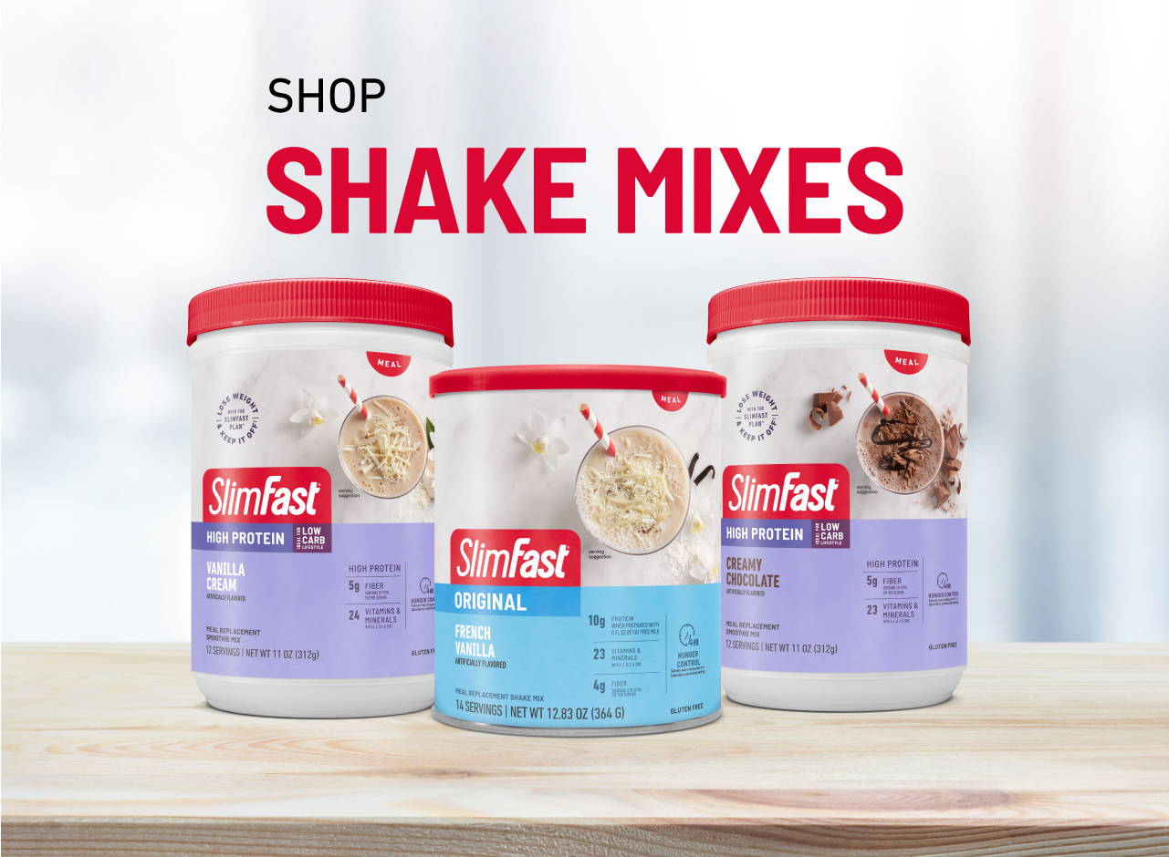 Various Slimfast Shake mixes