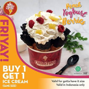 COLD STONE CREAMERY: Promo FRIYAY Buy 1 Get 1 Ice Cream (Gotta Have It size) sampai 09/20/2019
