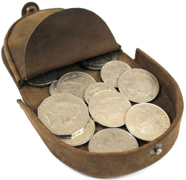 Framed Coin Purse in black or tan. Style: 11031 - Image 2