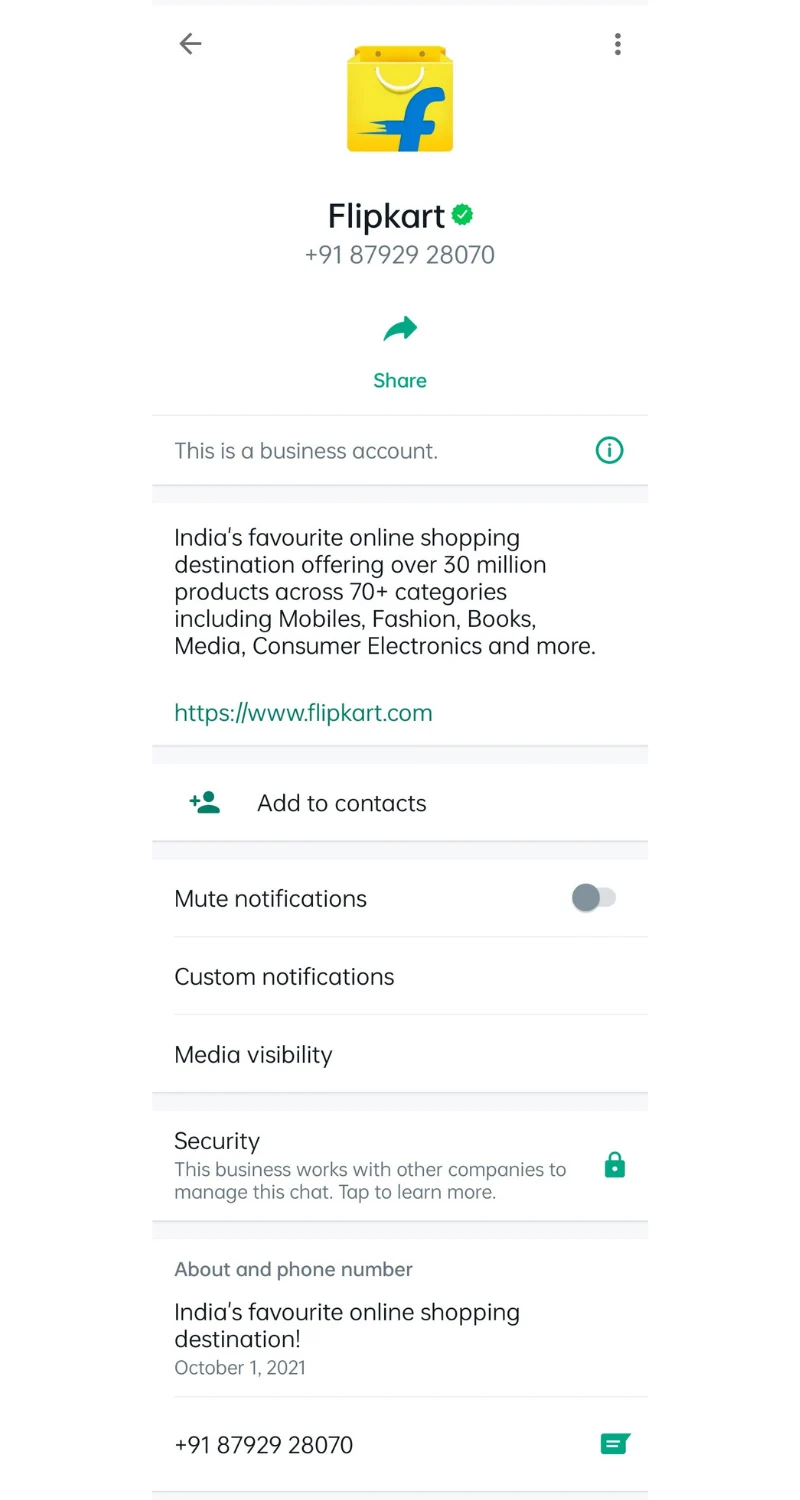 Go to whatsapp business profile in aisensy app
