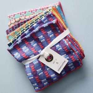 Woven Geo Jacquard Dishcloths, Set of 6