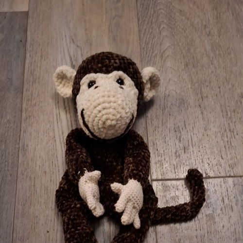 Keesje aap knuffeldoekje velvet