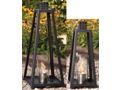 Small Tabletop Fireplace Lantern with NWTF Logo 19.5 and Tall Tabletop Fireplace Lantern with NWTF Logo 27.5