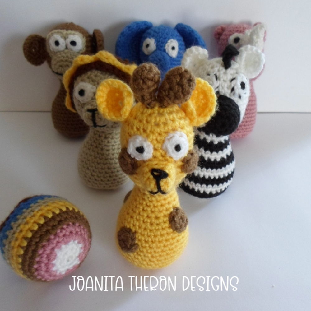 Safari Animal Skittles Crochet Play Set