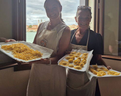Corsi di cucina Venezia: Corso di pasta fresca con vista su Venezia