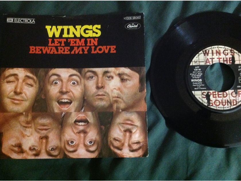 Wings - Let 'Em In EMI Germany 45 With Sleeve NM