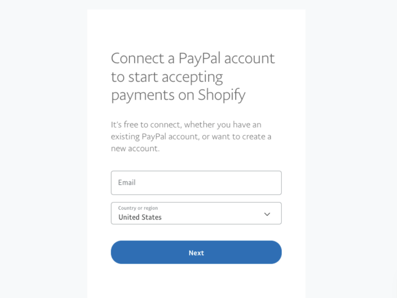 active paypal express account to connect with shopify store