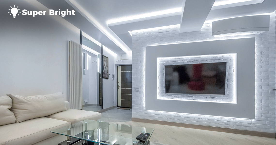 super bright 6000k cool white LED light strip for home