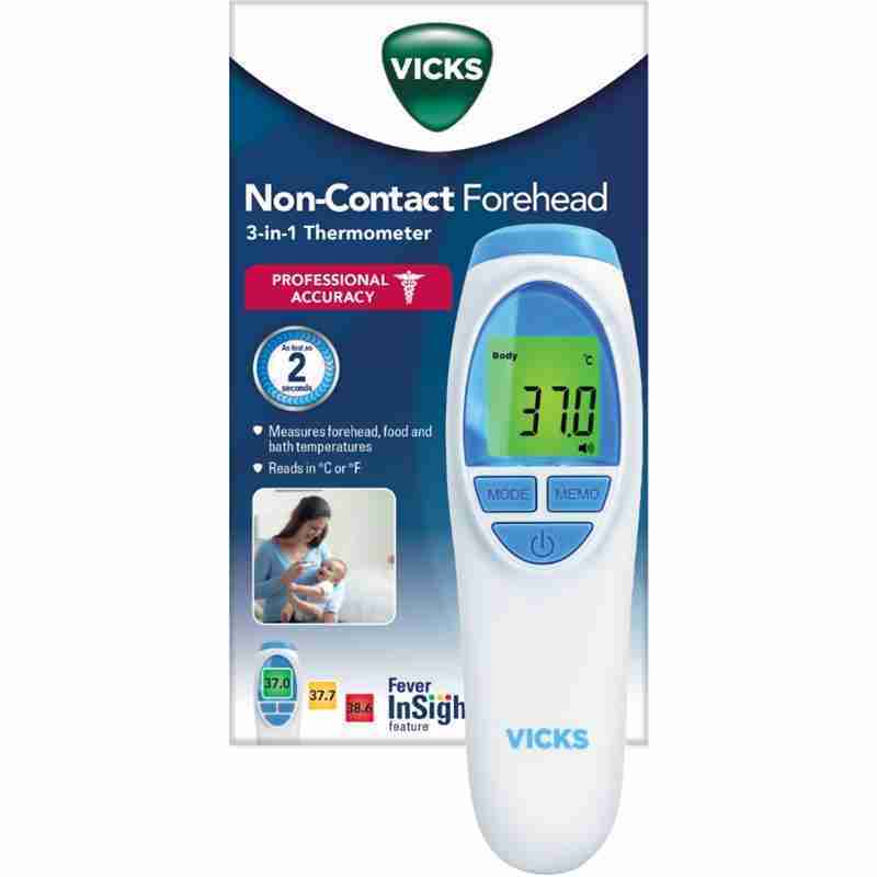 Vicks Non-Contact Forehead 3-In-1 Thermometer