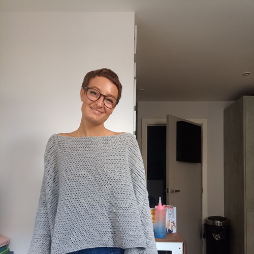Suéter de crochê sem costas - padrão de crochê