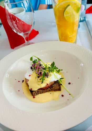 Delicious brunch buffet with a wide variety of hot and cold 