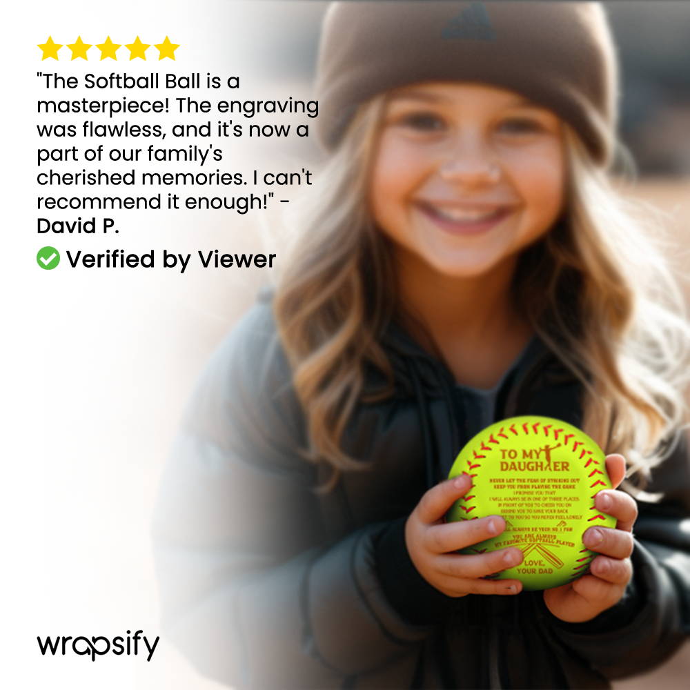 Personalized Softball Ball For Daughter From Dad Gas17016 Wrapsify