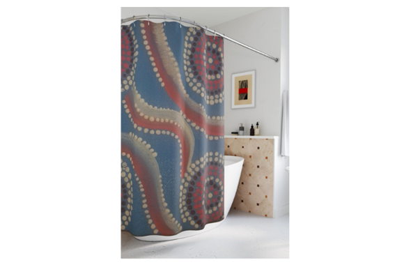 Abstract Dot Mandala Shower Curtain | Boho Tribal Spa Bathroom