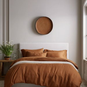 Linen Duvet Cover | King | Rust Quince