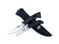 Double Hunting Knife Set - Black Handled with NWTF Logo