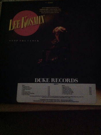 Lee Kosmin - Stop The Clock Duke Records Promo Vinyl LP NM
