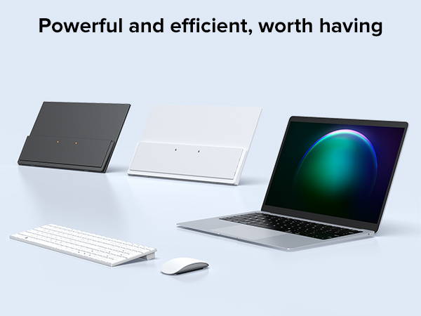 USetup T4 - White Portable Monitor 15.6" 1080P 60hz | UPERFECT