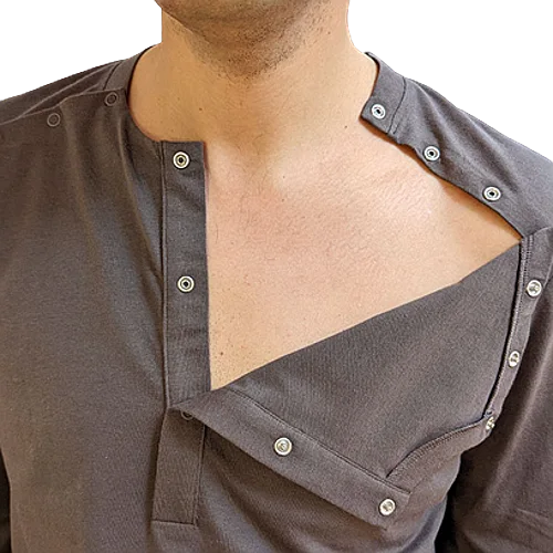 Cocooneo langärmliges T-Shirt für Herren - Braun - XL