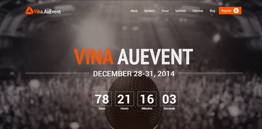 Vina AuEvent - отличный шаблон для CMS Joomla