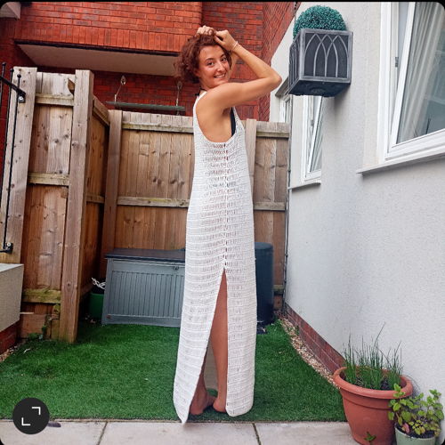 Bodenlanges Maxikleid – Häkelanleitung