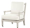 Wood framed spindle accent chair
