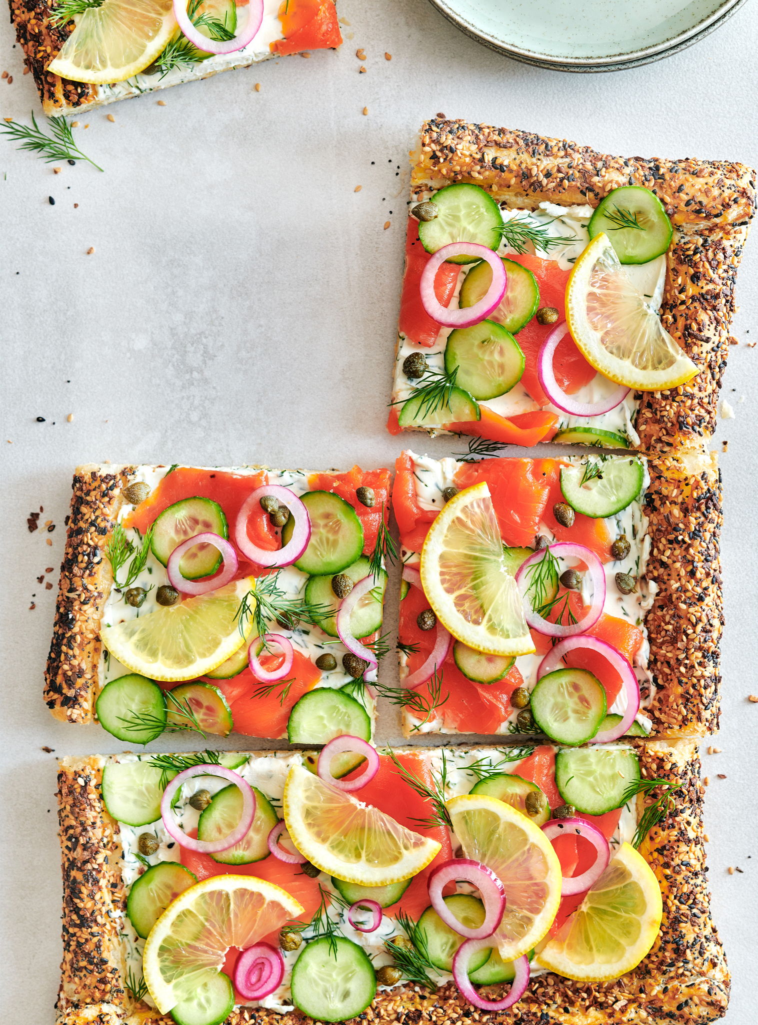 Everything Bagel and Smoked Salmon Tart | RICARDO