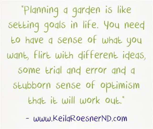 To plant a garden is to have hope for the future