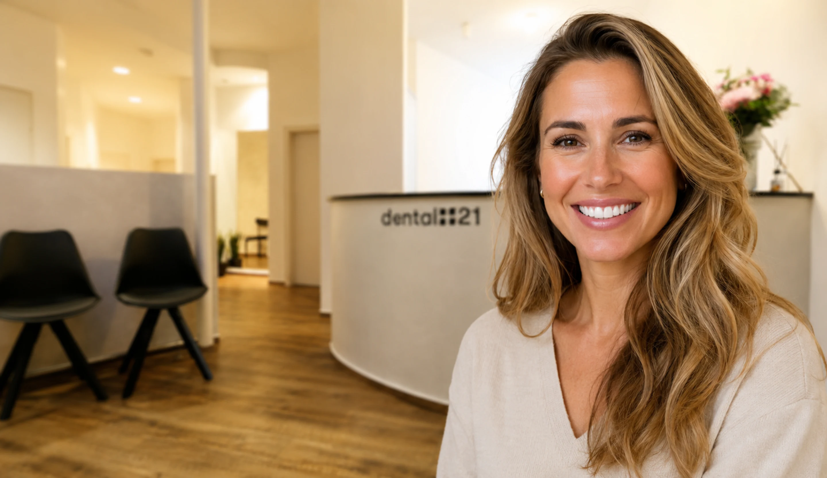 happy woman smiling