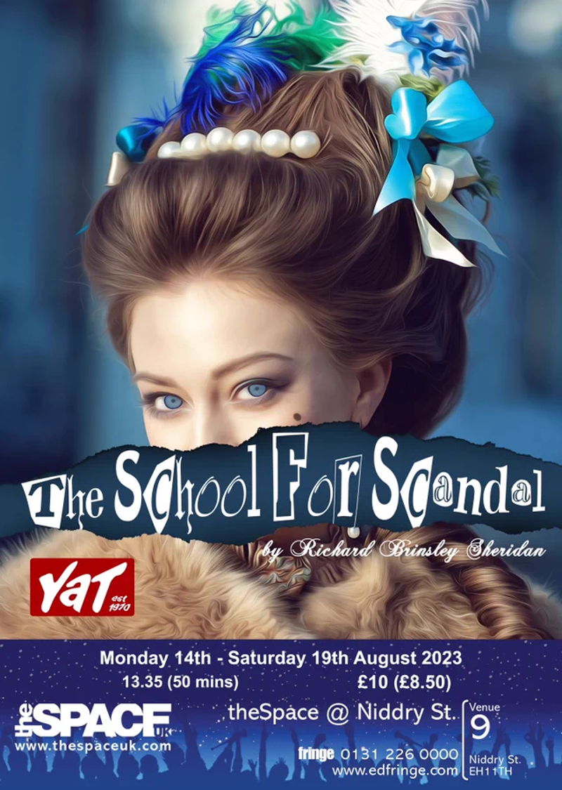 The poster for The School For Scandal
