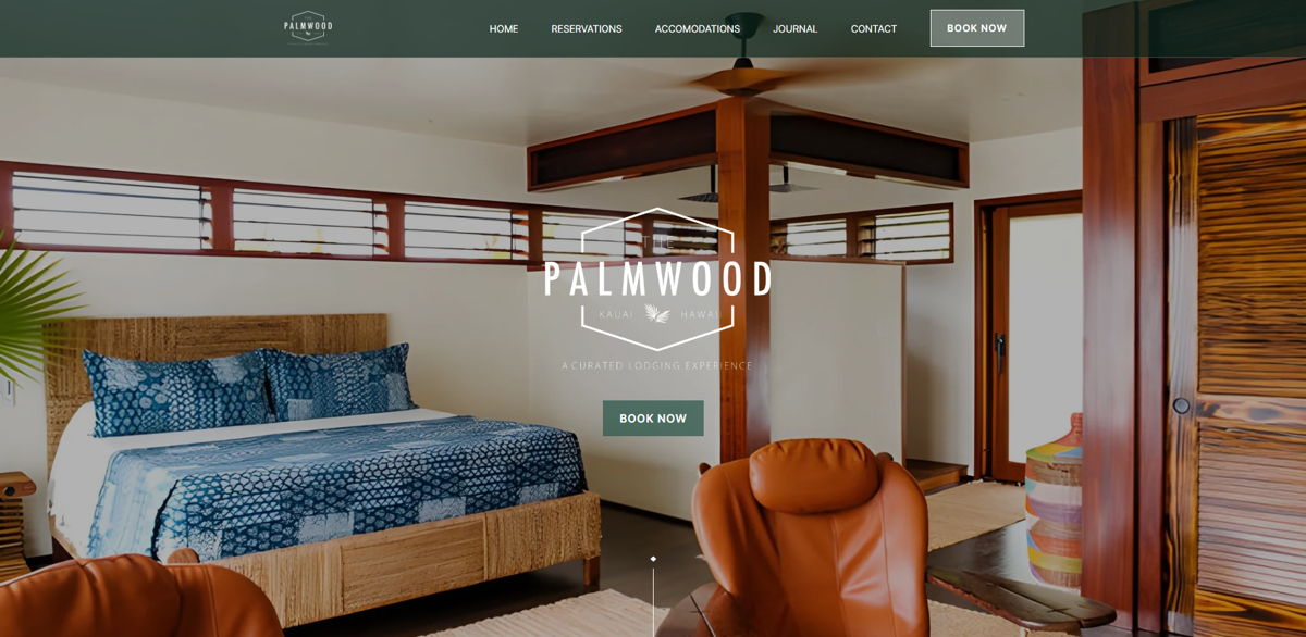 Screenshot of The Palmwood, from the hotel websites collection.