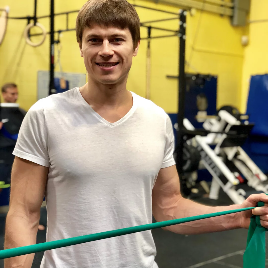 Oleksiy Kononov in the gym