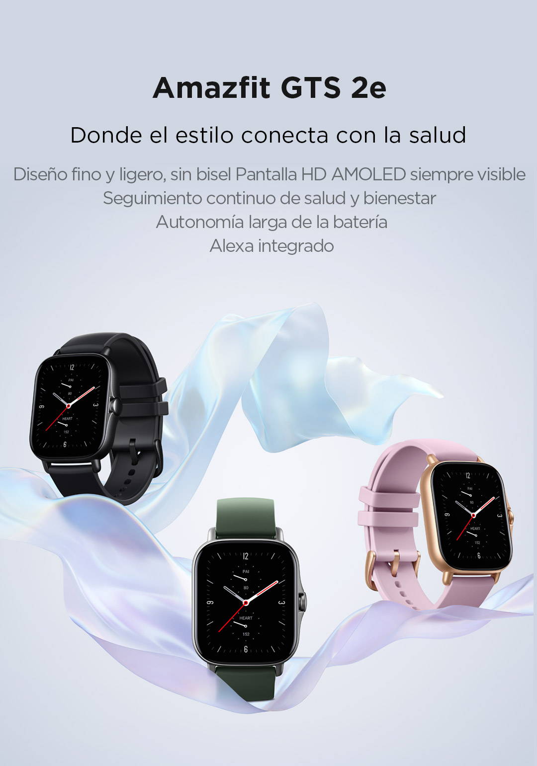 Amazfit GTR 2e y Amazfit GTS 2e, ficha técnica de características y precio