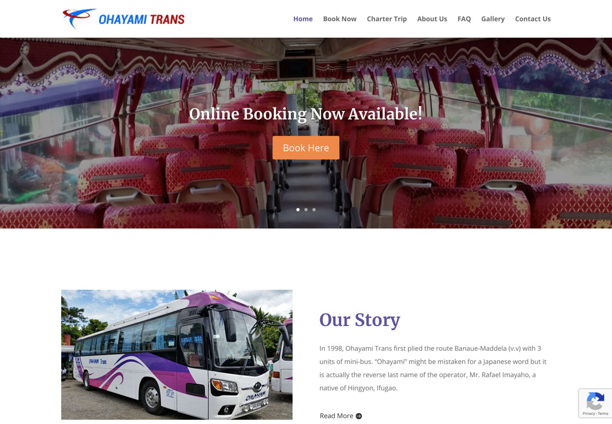 Screenshot of Ohayami Trans, from the weebly websites collection.