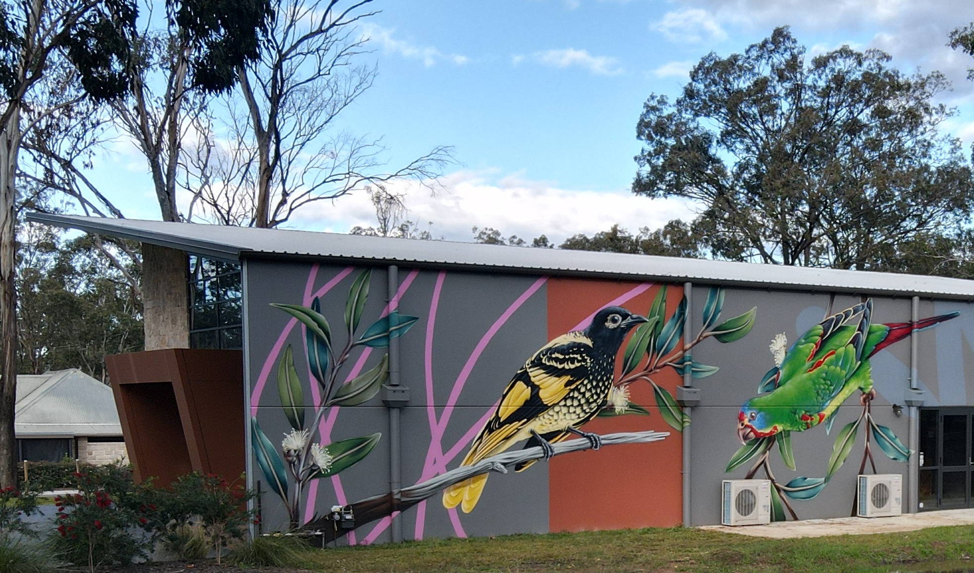 Mural painted on the Distillery exterior wall